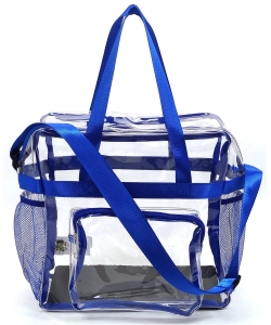 See Thru Clear Bag Tote Bag CW213 BLUE